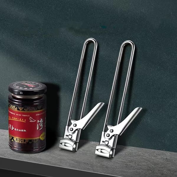 Manuell boksåpner, boksåpner i rustfritt stål, justerbar boksåpner, flaskeåpner, lokkfjerner, boksgriper