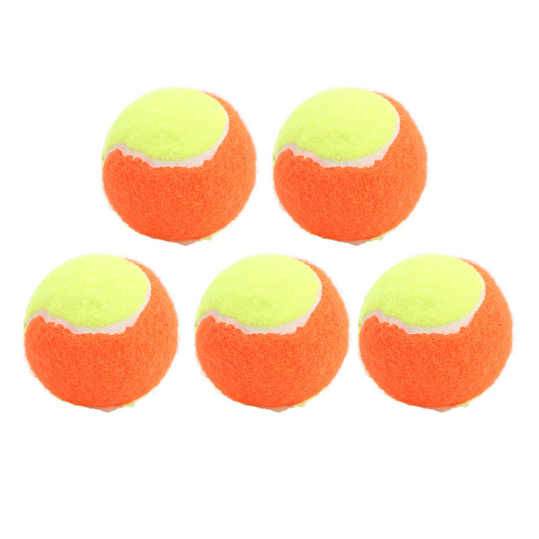 5 stk. 6 cm gummi tennisbolde Elastiske squashbolde trykaflastningsbolde til træningsunderholdning Orange