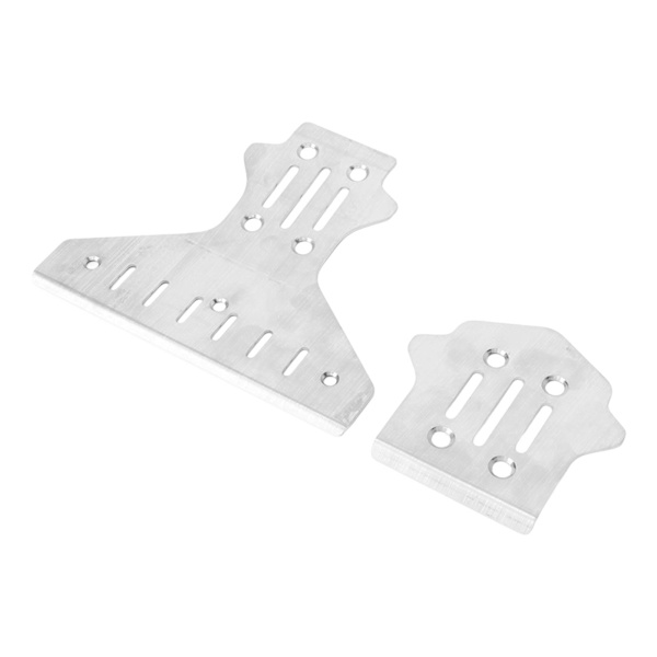 RC Alustan Panssari Ruostumaton Teräs Etu Taka RC Auton Korin Suoja Panssari King Motor KM 1/7 RC Autolle Hopea