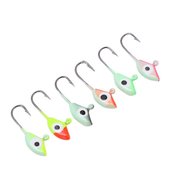 Isfiske Jigger - 6 stk Mini Jig Head Lokker, Kulstofstål, Vinter Udendørs