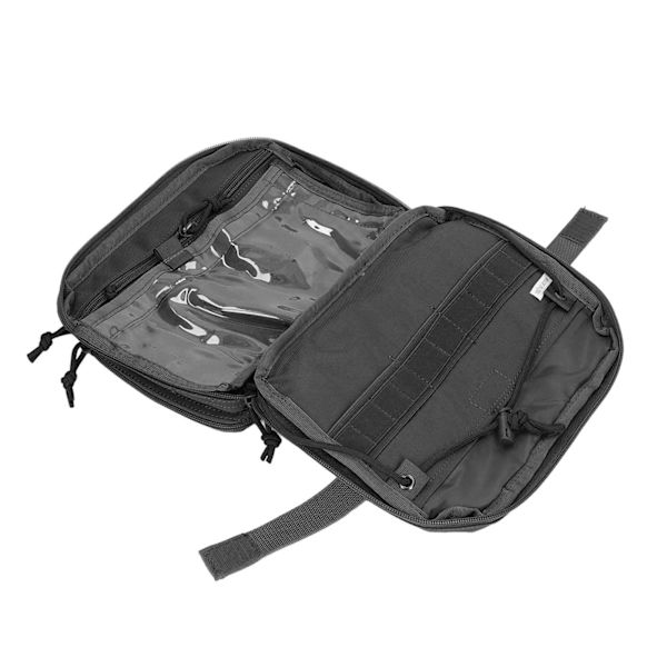 Molle Förvaringsväska Utomhus Bärbar Emergency Rescuing Medical Bag Stor Multi Purpose Verktygspåse Svart