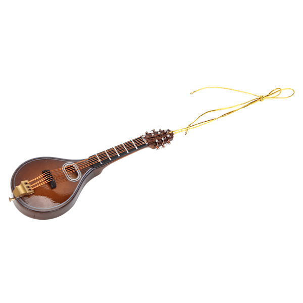 Miniatyrmandolin i trä - Samlarinstrument för dekoration (12 cm)