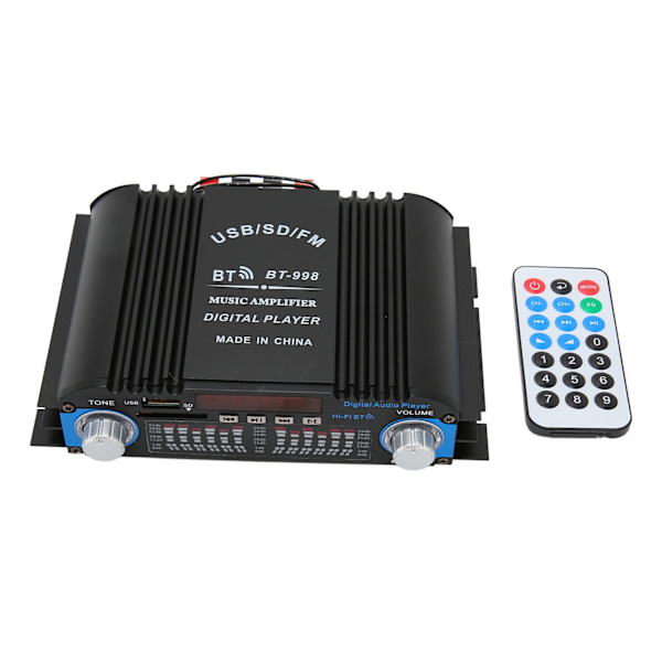 12V Auton Vahvistin Audio Subwoofer Kaiutin Langaton Bluetooth Vahvistinlevy Kaukosäätimellä