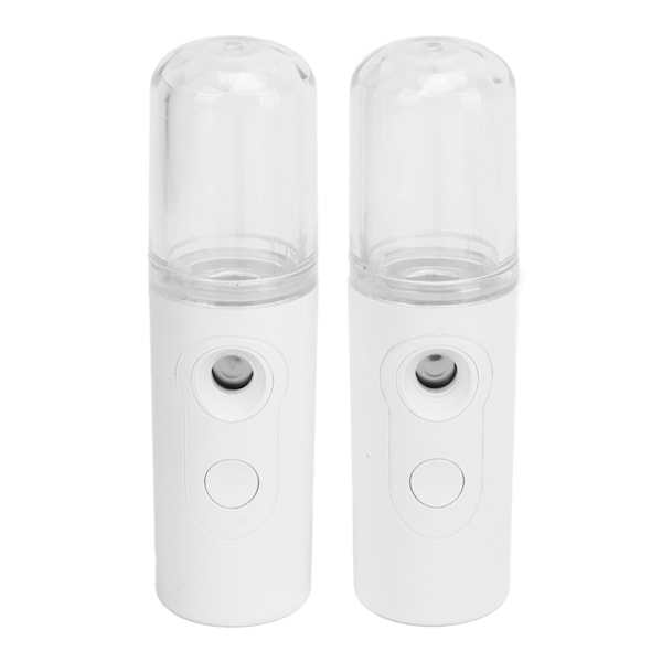 2 kpl Kannettava Nano Kasvohöyrystin Mini Kasvohöyrystin USB-ladattava sumutin 30 ml näkyvä vesisäiliö ihonhoitoon