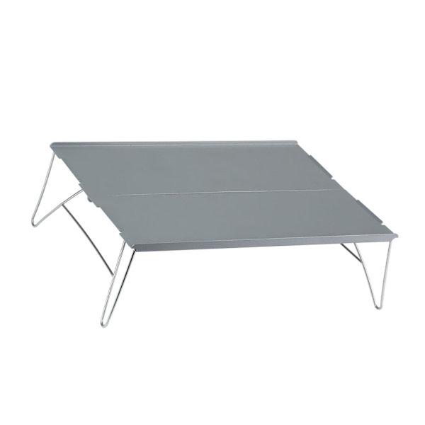 Udendørs Klapbord Bærbart aluminiumslegering Mini Letvægts picnicbord til Camping BBQ Grå