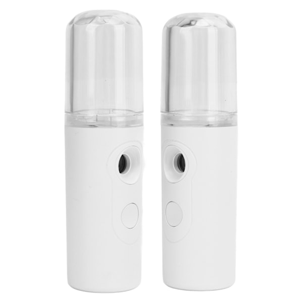 2 kpl Kannettava Nano Kasvohöyrystin Mini Kasvohöyrystin USB-ladattava sumutin 30 ml näkyvä vesisäiliö ihonhoitoon