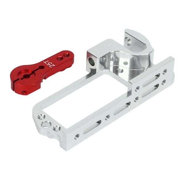 RC Servo Mount Bracket med 25T Arm Aluminiumlegering Anti Deformation Universal för Quadcopter Drone Red