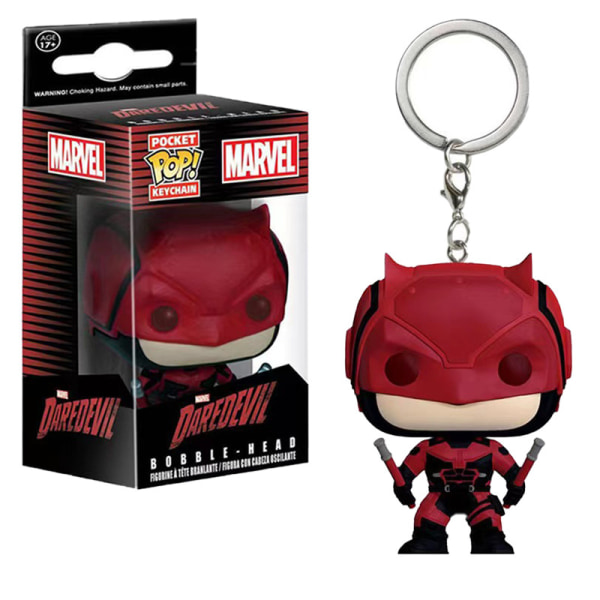 Funko Toy Pendel Iron Man Spider-Man Black Panther Captain America POP nyckelring Daredevil Daredevil