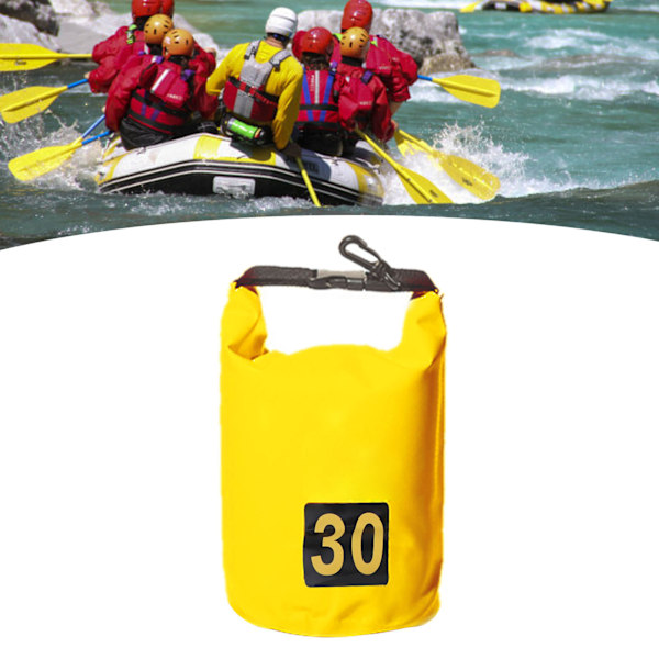 Vedenkestävä Bucket Bag Vedenkestävä Dry Bag Moderni Ulkoiluun Melonta Leirintään 30L Keltainen