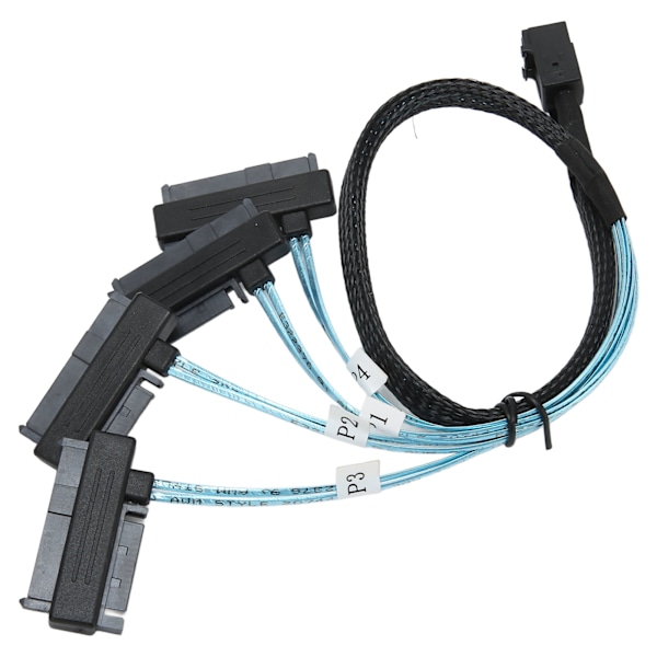 SFF 8643 - 4 SAS 29P -kaapeli, 12 Gbps, nopea SFF 8643 - SATA -johto palvelimen kiintolevyille, 0,5 m