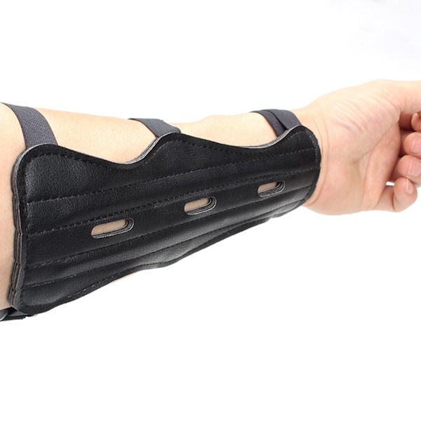 Bågskyttearmskydd PU-läder vänster och höger hand Universal bågskytteunderarmsskydd för jakt Recurvebåge