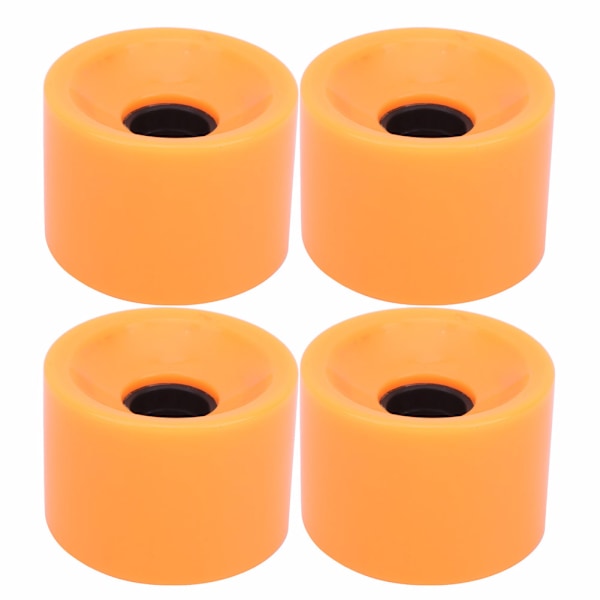 Skateboardtillbehör: 4st högelastiska färgglada PU-hjul (orange)