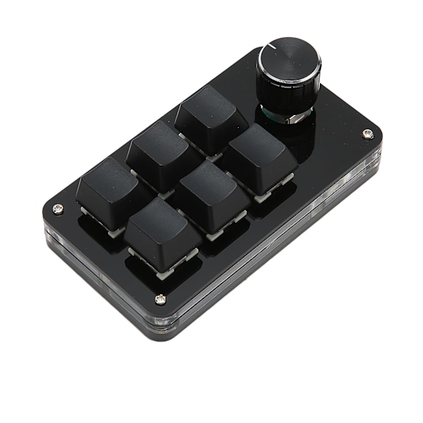 6 Tasters Mekanisk Tastatur med Bryter En Hånds Kablet Plug and Play Programmerbart Tastatur for Gaming Kontor Svart
