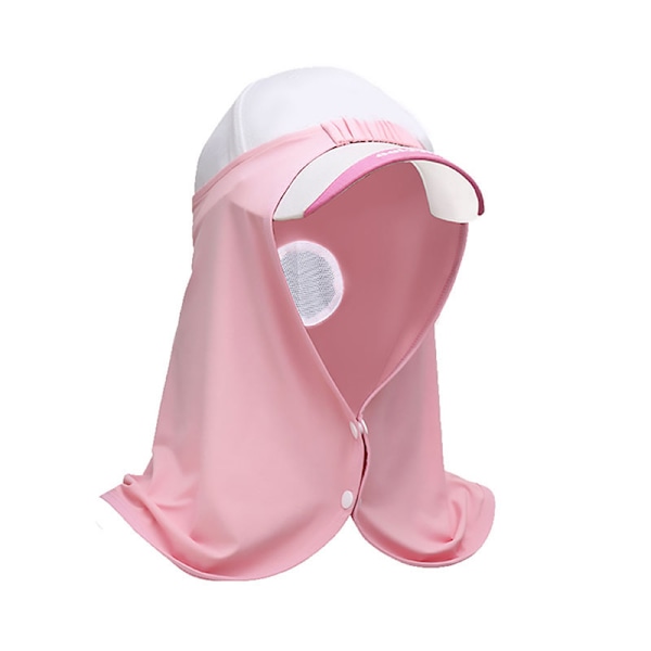Polyester Kjølehodebeskyttelse Pustende Sol UV-beskyttelse Halsbeskyttelse for utendørssport Rosa