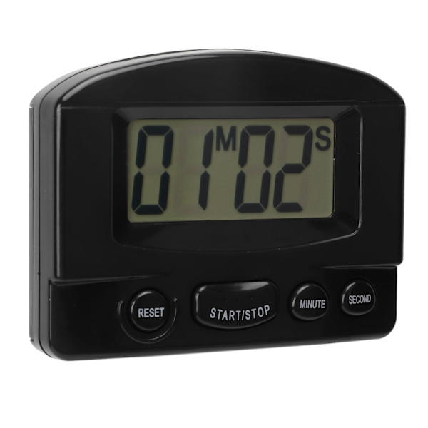 Køkkenur Høj lydstyrke Tid op og nedtælling Magnetisk design Multifunktionelt digitalt ur Timer Sort