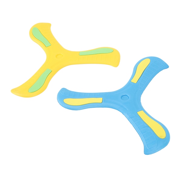 2 ST Snabbfångst Boomerang Easy Safe Kids Boomerangs 3 Leaf Returning Boomerang Leksak för unga kastare Blå Gul