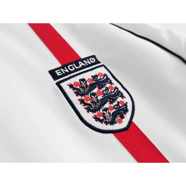 2002 England hemma retro tröja nr 4 Gerrard nr 7 Beckham fotbollströja S