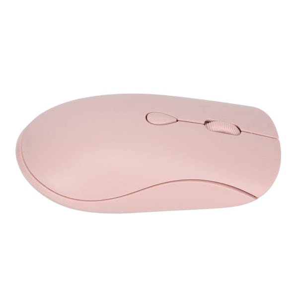 2.4G Trådlös Mus 1600DPI Ergonomisk Uppladdningsbart Batteri Bluetooth 5.2 Tyst Mus för Kontorsdatorer PC Rosa