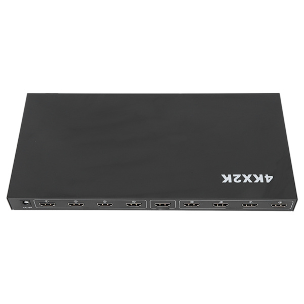 4K HD Splitter Composite Video Distribution 1 In 8 Out AC 100V-240V Ljud Video Splitter för DVD STB-spelkonsoler EU-kontakt