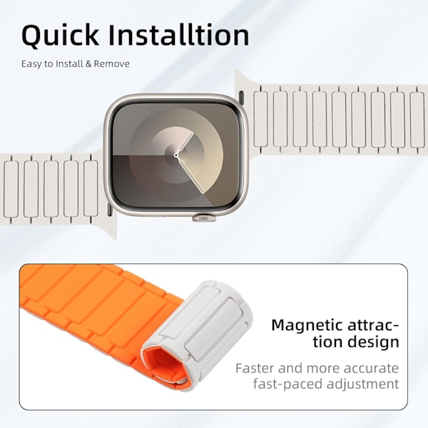 Sopii Apple Watch -rannekkeisiin, vapaasti säädettävät magneettirannekkeet, Apple Watch SE 10. sukupolvi luumu kukka Ultra -kellorannekkeet black 38/40/41/42 mm