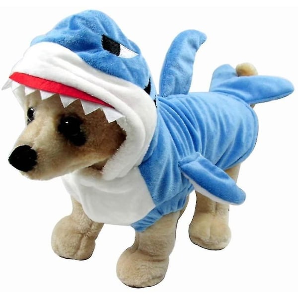 Sjovt hundekat haj kostume