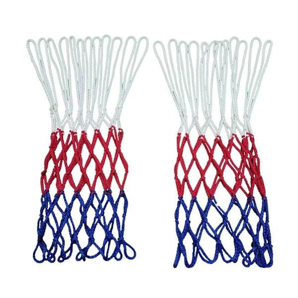 2 stk Basketnett Heavy Duty 12 løkker Regntett solbeskyttelse for alle værforhold Hvit Rød Blå