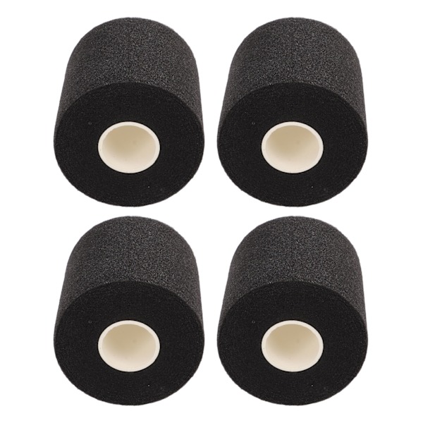 4 stk. Fitness Bandage PU Svamp Elasticitet God åndbarhed Atletisk Wrap til Fitness Fodbold Sort