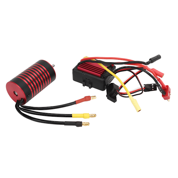 RC borstlös motor ESC-set Vattentät programmerbar motor elektronisk hastighetskontrollset för Traxxas 1/12 bilar 3700KV