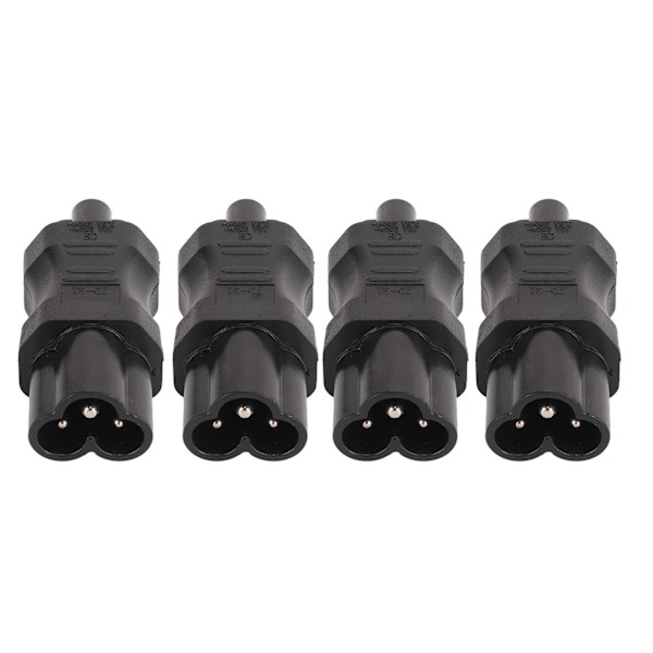 4st IEC320 C6 till IEC320 C5 Strömadapter IEC320 C6 till C5 Strömkabel Adapter Kontakt Konverterare för Laptop