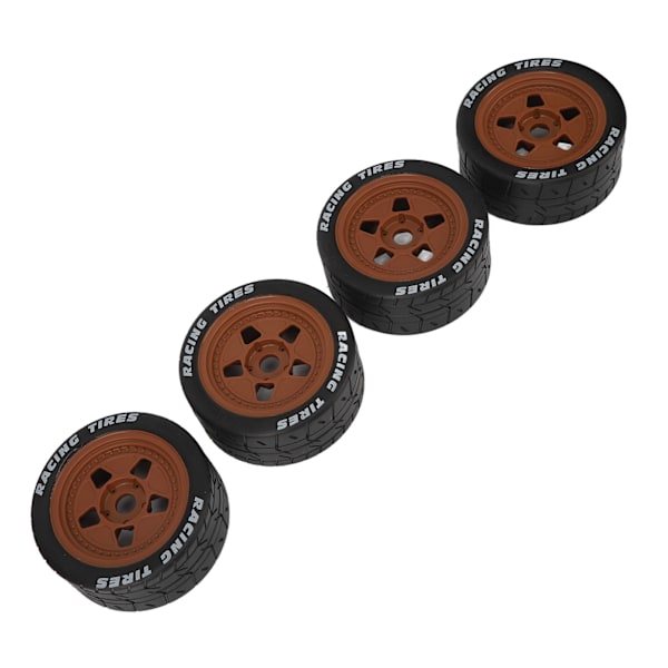 4 STK 1/7 RC bildæk sort og kaffe RC bil gummidæk sæt til ARRMA til INFRACTION til FELONY Flat Sports Car