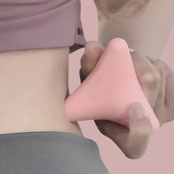 Neljäkulmainen hierontalaite Silikonikaulakorun Plantar Lihas Kipu Lievitys Trigger Point Syväkudosten Painanta Hierontatyökalu Vaaleanpunainen