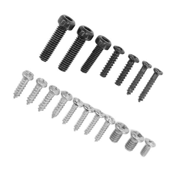 Rostfritt stål RC flygplansskruv 18st skruvar Sortiment Set Bärbara RC reparationsskruvar för WLtoy K200