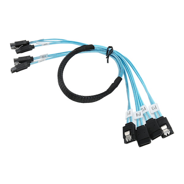 MINI SAS 4SATA Overføringskabel Kobles til SDD Harddisk Datamaskin Server Høy Hastighet 7P til 4SATA Datakabel 0.5m