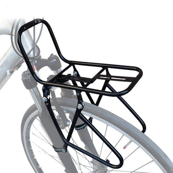 Cykelholder foran i stål Cykelholder Bagagehylde Lasteholder 25x15x15cm Bæreholder Sort