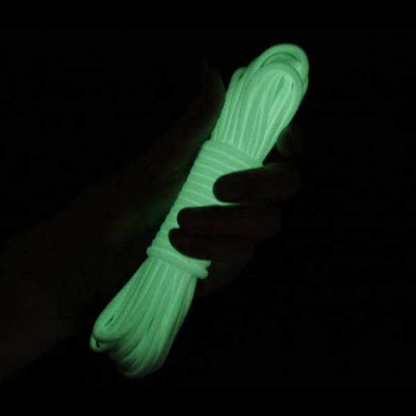 Glow in the Dark Fallskärmsrep - Luminous Outdoor Survival Cord med 9 kärnor