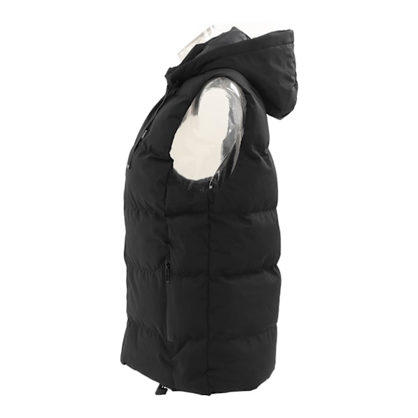 Oppvarmet vest hurtigvarmer jakke 7 områder karbonfiber konstant temperatur USB-port for utendørs skikjøring XL svart