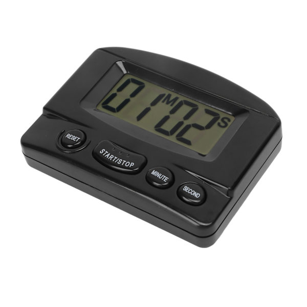 Køkkenur Høj lydstyrke Tid op og nedtælling Magnetisk design Multifunktionelt digitalt ur Timer Sort