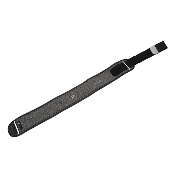Löpande midjeväska Multi Oberoende fickor Elastisk Andas Tunn Lätt jogging midjebälte med reflekterande remsa Svartmelerad