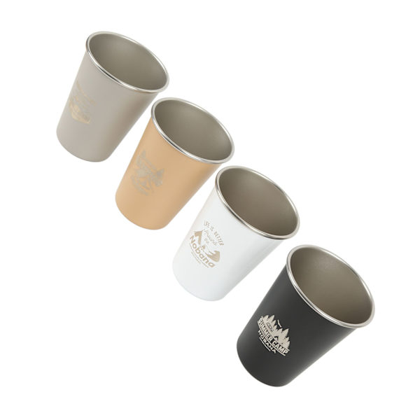 4 st Campingkoppset 350ml 304 Rostfritt stål Hög hårdhet Lättvikt 4 Färger Utomhusresor Picknick Dryckkoppar Vildmarksstil