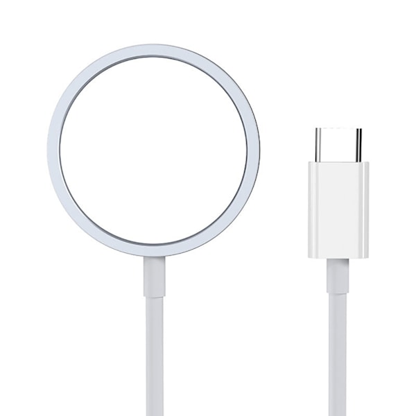 Trådløs lader 15W hurtiglading ladestasjon magnetisk suging 1m kabel for iPhone