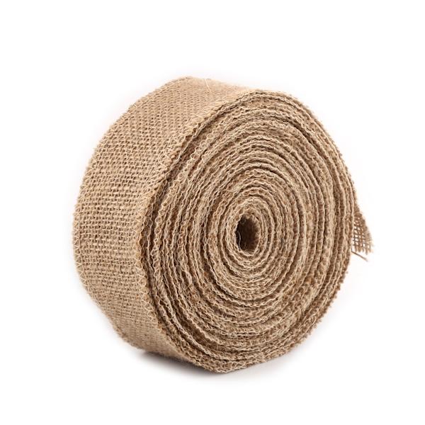 Naturligt jute säckväv, presentomslagsband Bordslöpare (10M, 5CM)