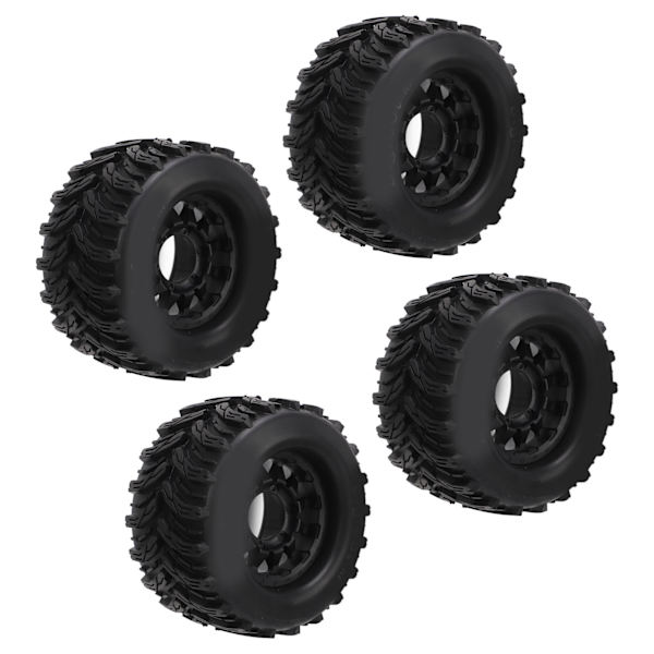 4 st 1/10 RC-bildäckset förtjockad anti-halk stark dämpning RC-däck och hjul med 12 mm 14 mm koppling för Traxxas B-modell