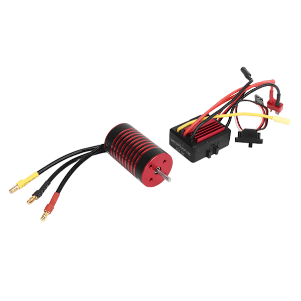 RC borstlös motor ESC-set Vattentät programmerbar motor elektronisk hastighetskontrollset för Traxxas 1/12 bilar 3700KV