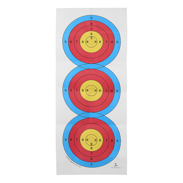 50 stk. Målskiver til Buejagt Papir Skydetilbehør til Match Daglig Øvelse Udendørs 60x25cm