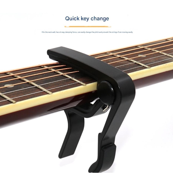 Gitarr Metall Capo Folk Akustisk Gitarr Capo Ukulele Tonartshöjare Gitarrtillbehör