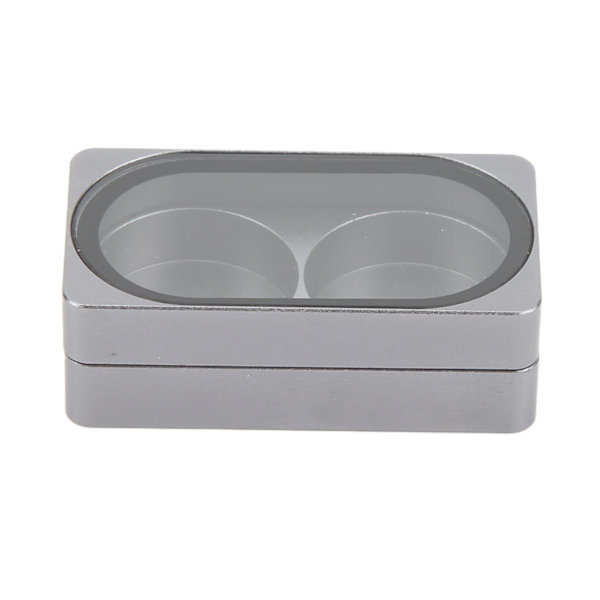 Kø Tip Opbevaringsboks Aluminiumslegering Magnetisk Sug Kø Tip Beholder til Billardspillere 2 huller