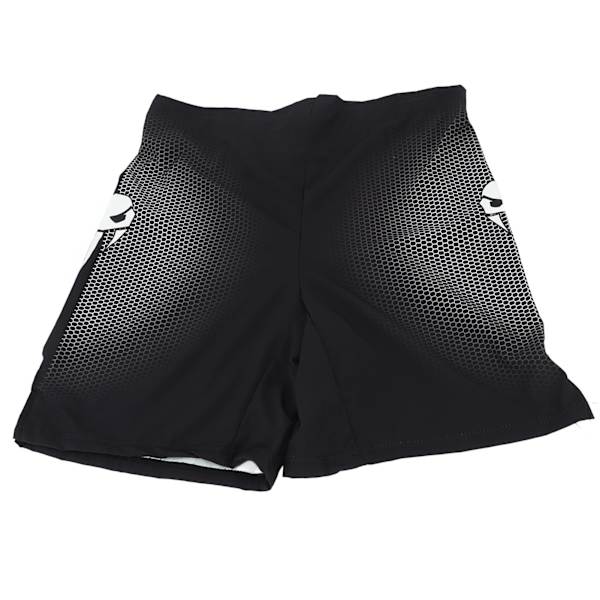 Sportsshorts Herre Lounge Rette ben lett elastiske shorts med midt på livet Trykte shorts for boksing Vandring Svart XL