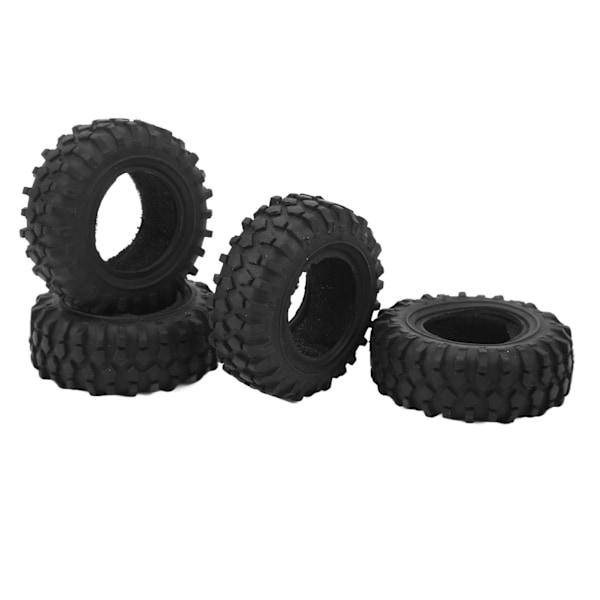 4 STK RC Crawler dæk 1,25 tommer fleksibelt slidstærkt RC gummidæk til SCX24 1/24 RC biler