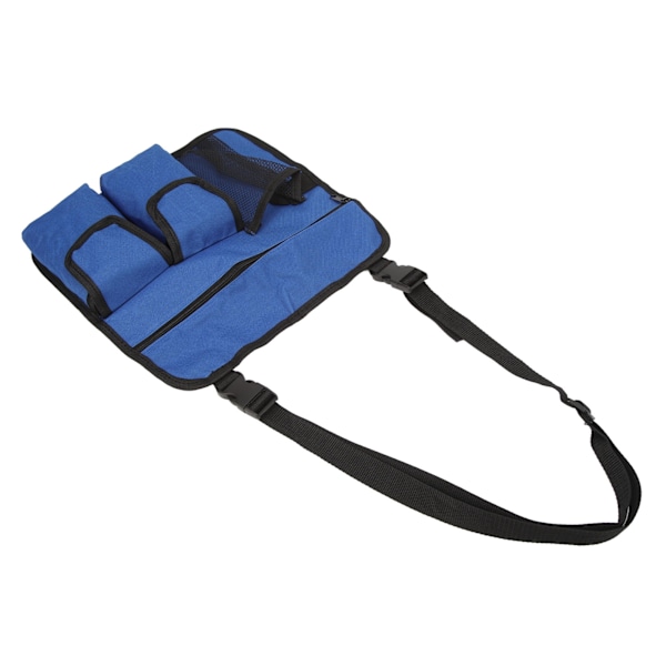 Strandstol Armlænstaske 600D Oxford Klud Multifunktionel Udendørs Stol Organizer til Camping Blå