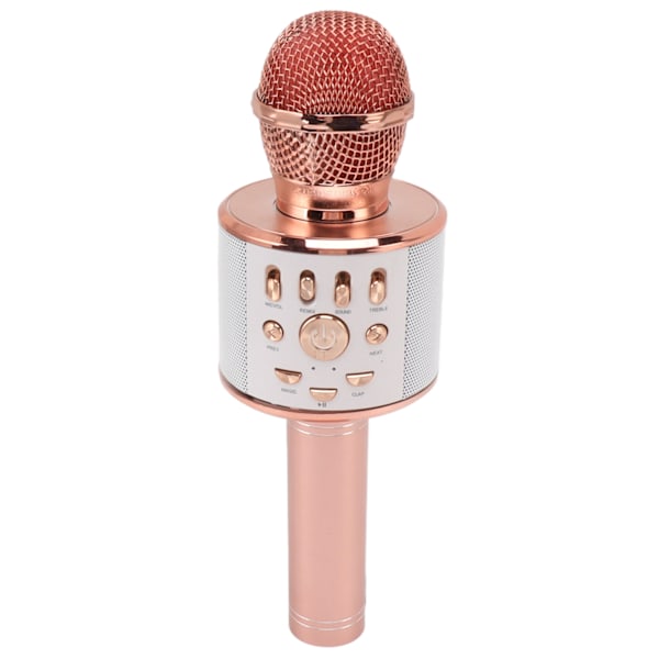 Trådlös mikrofon KTV ljudintegration Bärbar handhållen Bluetooth-mikrofon för flickor Pojkar Tonåringar Rose Gold